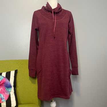 Kuhl Lea Red Long Sleeve Cowl Neck Tunic Dress