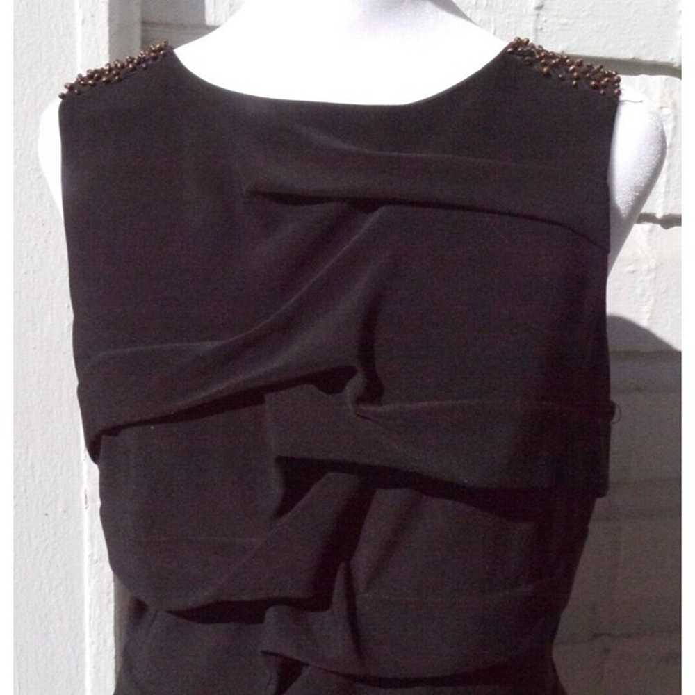 Adrianna Papell Black Chic Cocktail Dress Size 8 … - image 2