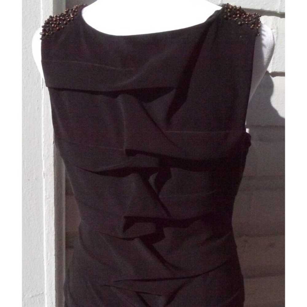 Adrianna Papell Black Chic Cocktail Dress Size 8 … - image 3