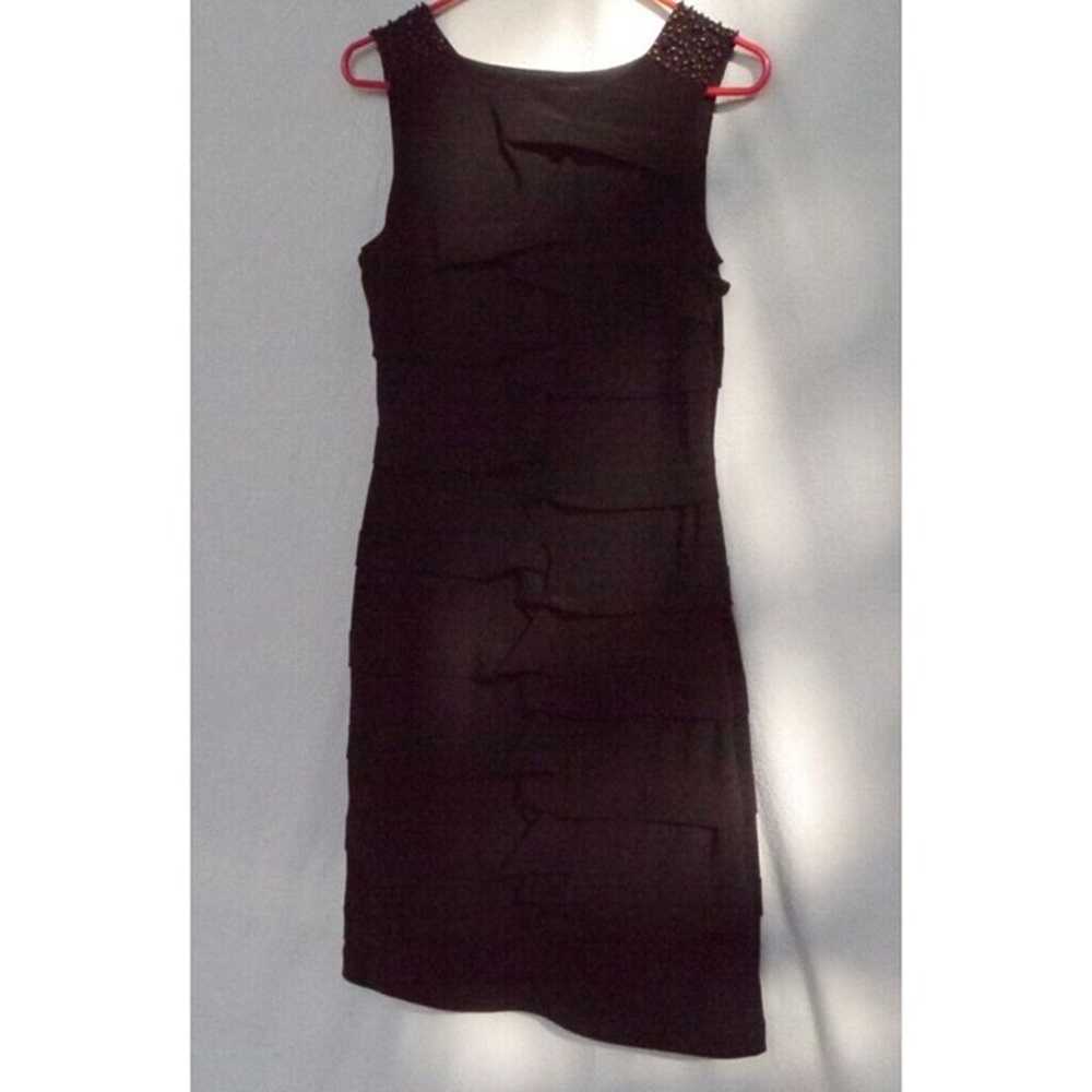 Adrianna Papell Black Chic Cocktail Dress Size 8 … - image 5