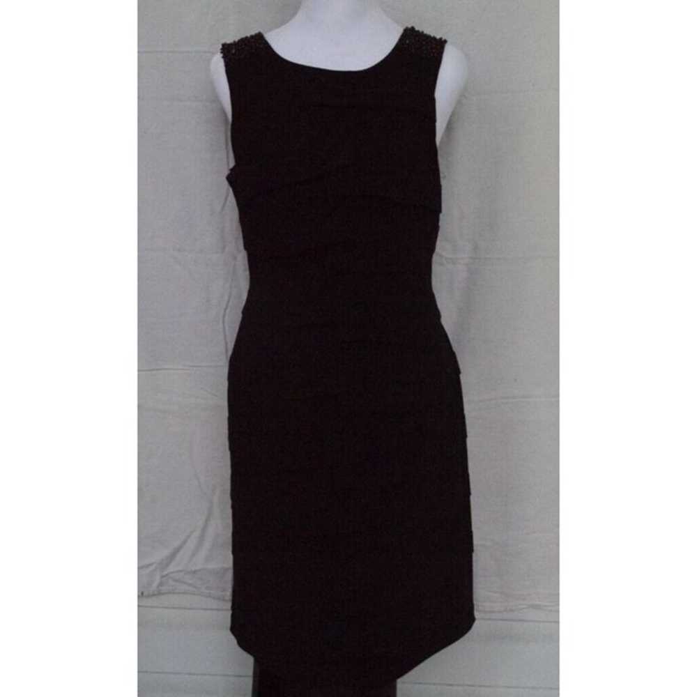 Adrianna Papell Black Chic Cocktail Dress Size 8 … - image 6