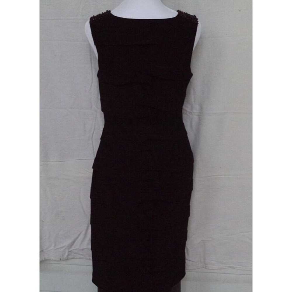 Adrianna Papell Black Chic Cocktail Dress Size 8 … - image 7