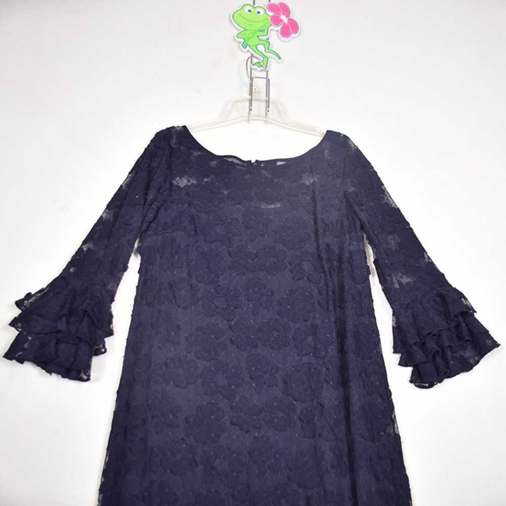 Jessica Howard Navy Floral Dress Long Sleeve Size… - image 2