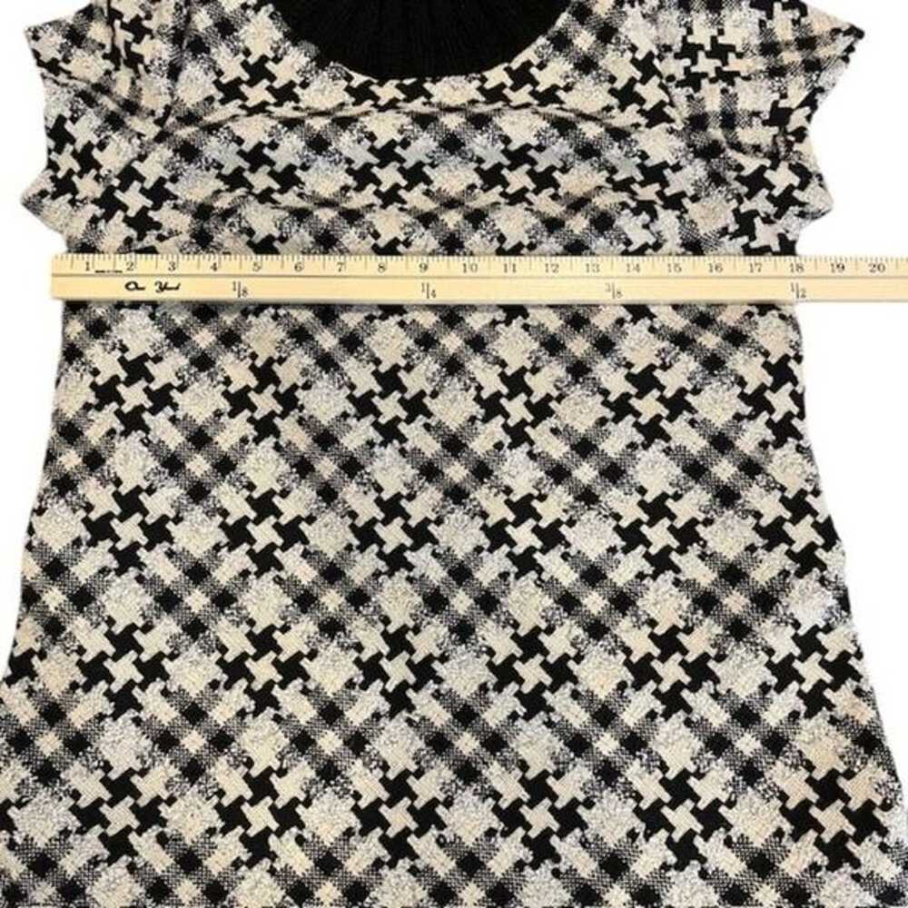 Renee C. Wool Blend Tweed Houndstooth Mini Dress … - image 8