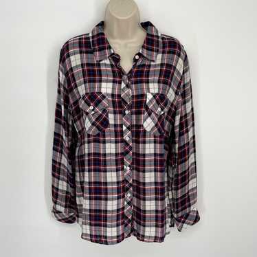 Rails Rails Button Front Flannel Shirt Plaid Sz L… - image 1