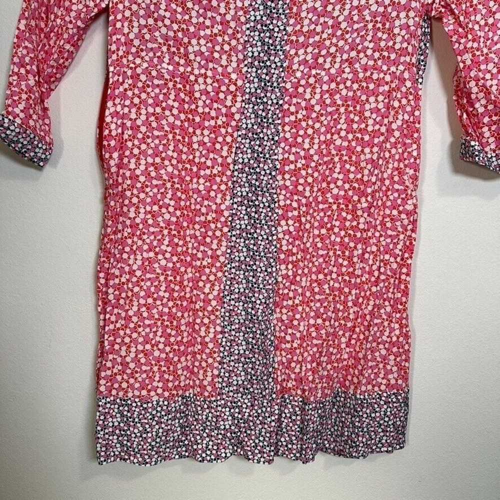 Boden Mollie Pink Blue White Dots V-Neck Bohemian… - image 9