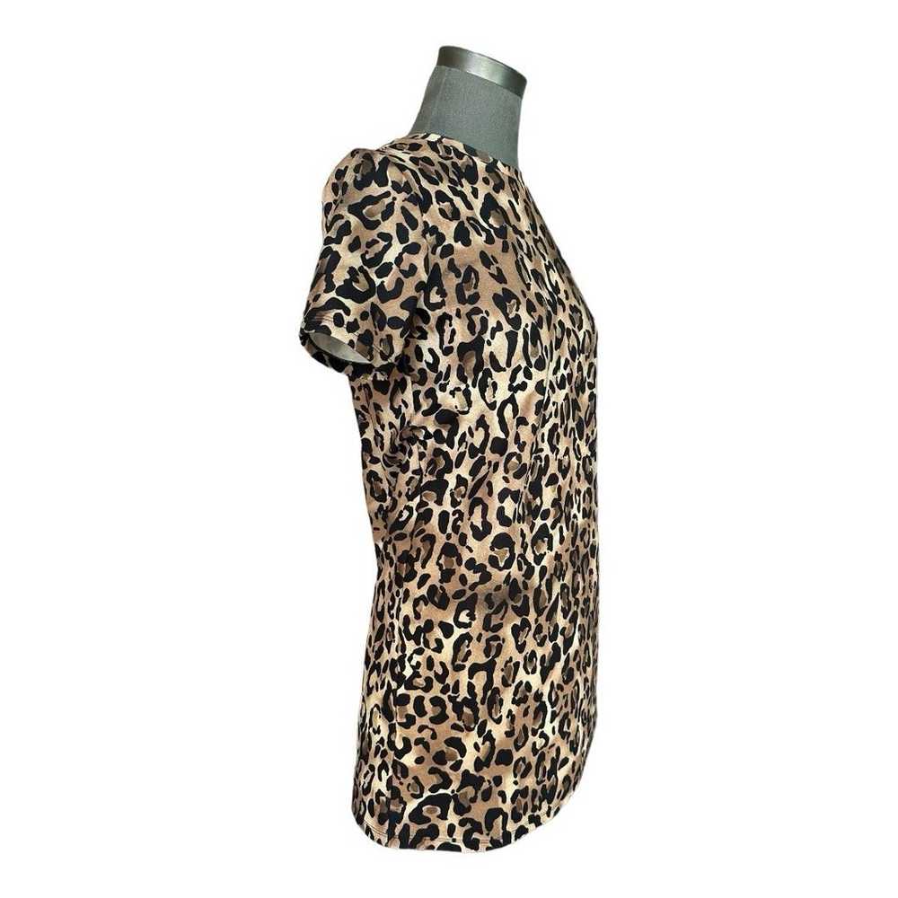 Women Dress ZARA Brown Black Animal Print Dress S… - image 4