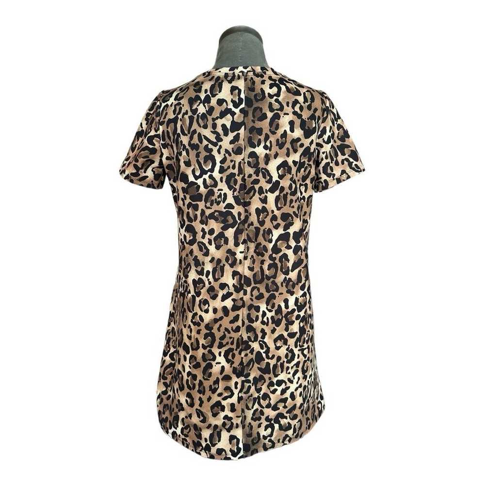 Women Dress ZARA Brown Black Animal Print Dress S… - image 5