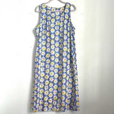 Vintage 90’s Y2K handmade daisy print sleeveless … - image 1