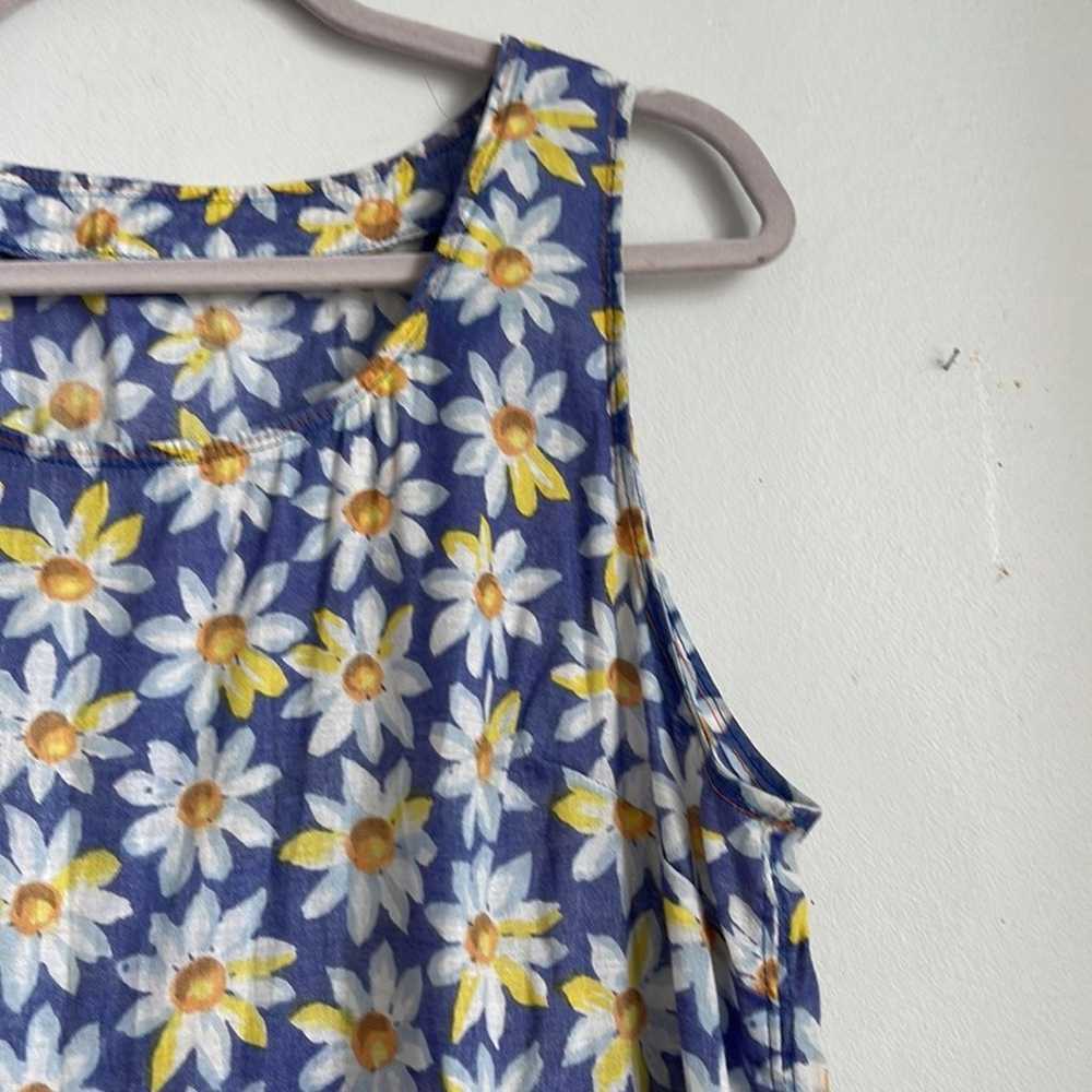 Vintage 90’s Y2K handmade daisy print sleeveless … - image 5