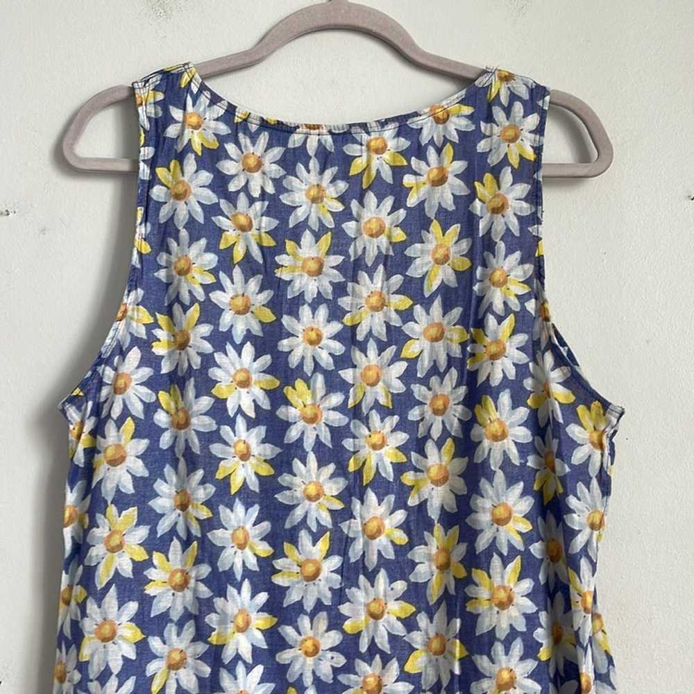 Vintage 90’s Y2K handmade daisy print sleeveless … - image 6