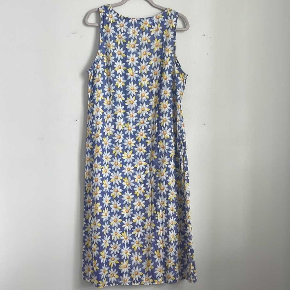 Vintage 90’s Y2K handmade daisy print sleeveless … - image 7