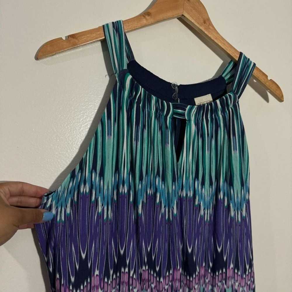 Chicos Jill Ikat Turquoise/Purple Print Halter Ma… - image 11