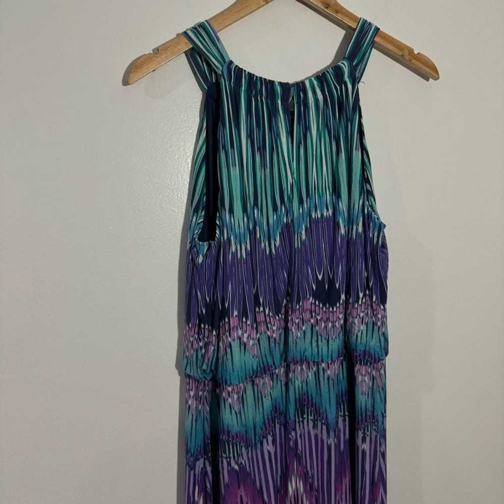 Chicos Jill Ikat Turquoise/Purple Print Halter Ma… - image 7