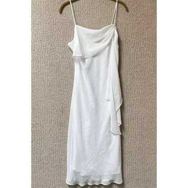 Vtg Eureka Slip Dress Women Size Large White Y2K … - image 1