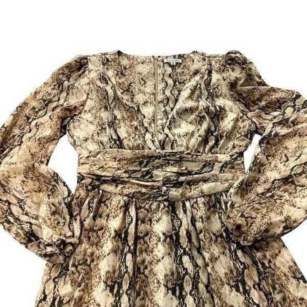 Ronny Kobo Snakeskin Orzoro Deep V Mini Dress, Sm… - image 9