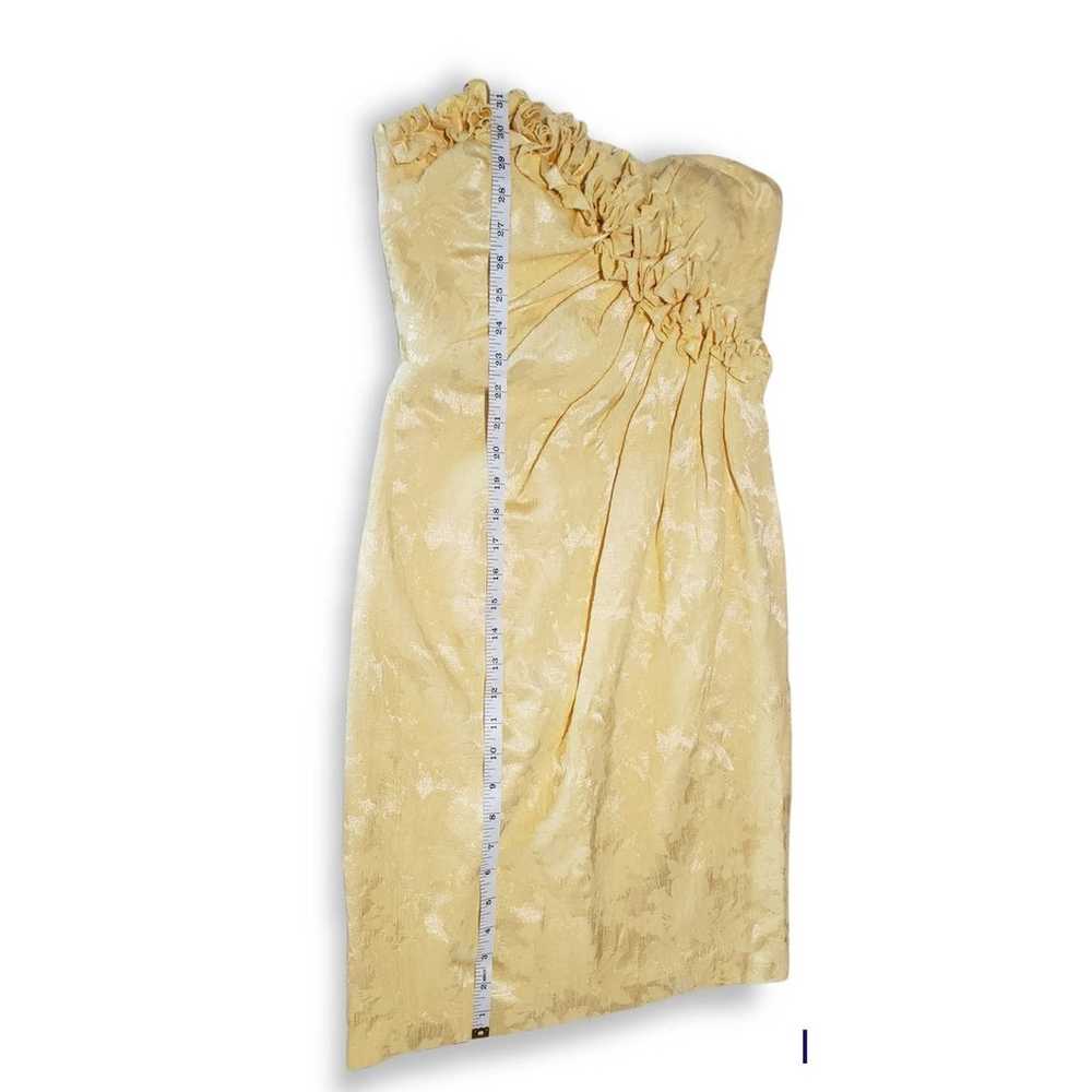 Maggy London Yellow Strapless Dress - Size 4 - image 5