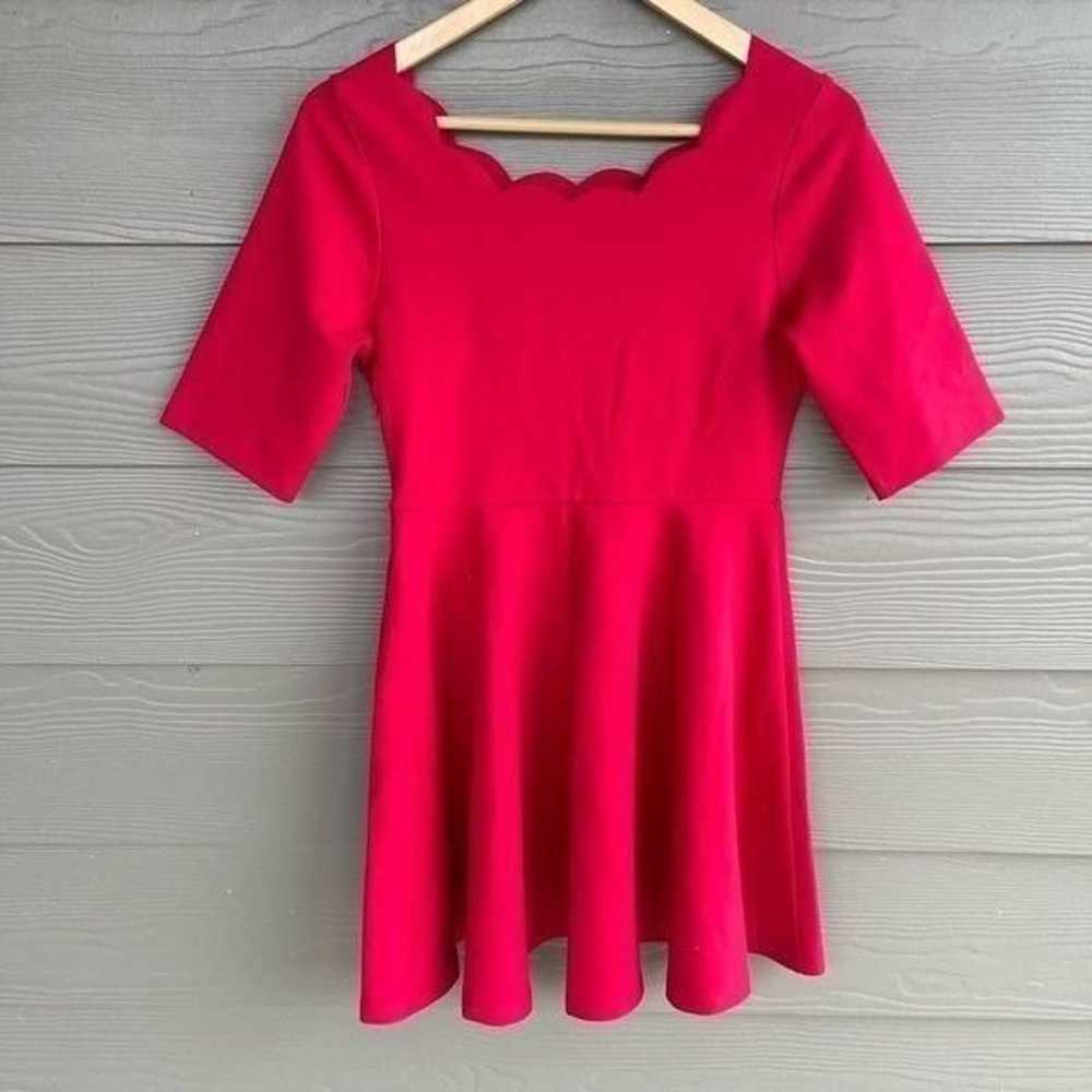 Lulu’s red scalloped skater dress - image 9