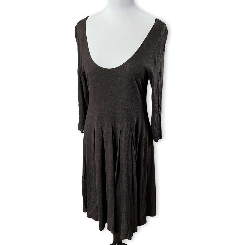 Eileen Fisher Fit & Flare Pleated Dress Lined Wom… - image 1