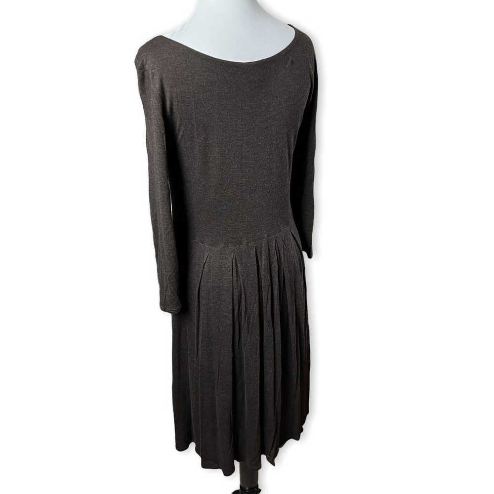 Eileen Fisher Fit & Flare Pleated Dress Lined Wom… - image 2