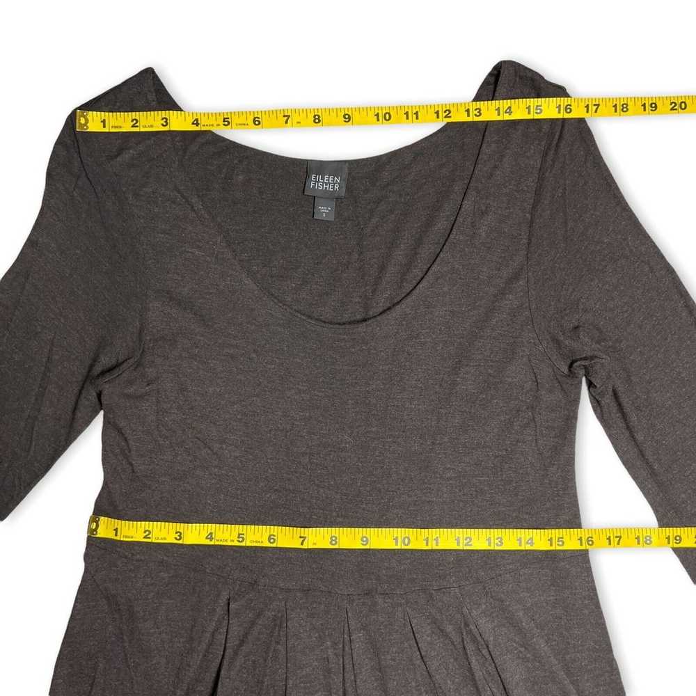 Eileen Fisher Fit & Flare Pleated Dress Lined Wom… - image 3