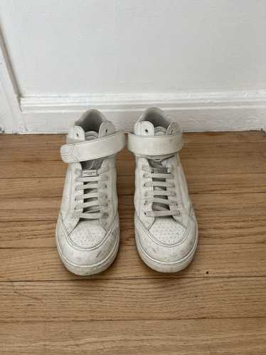 Yves Saint Laurent White YSL High-Top Sneakers