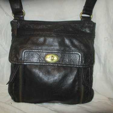 Fossil vintage lamb leather crossbody organizer s… - image 1