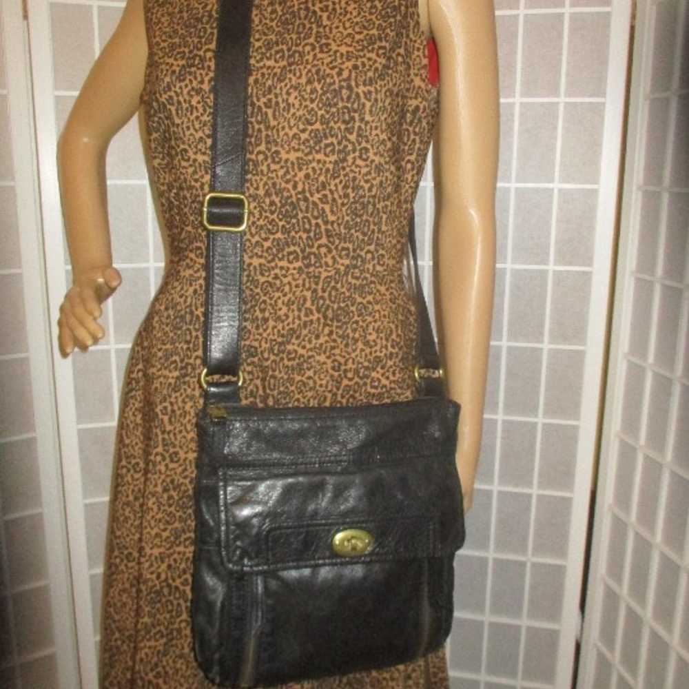 Fossil vintage lamb leather crossbody organizer s… - image 2