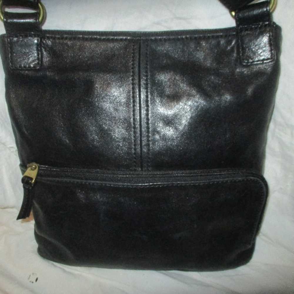 Fossil vintage lamb leather crossbody organizer s… - image 7