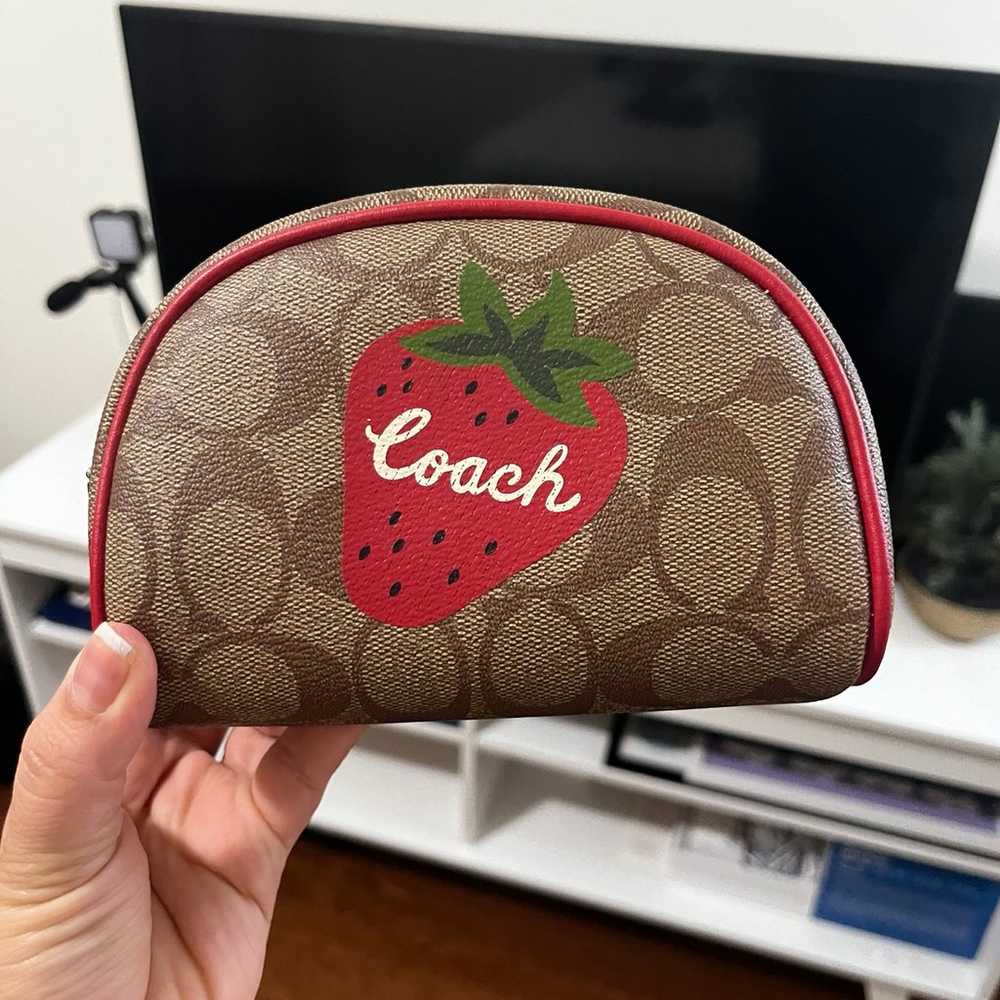 Coach Strawberry Makeup Bag - image 1