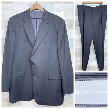 Hickey Freeman Hickey Freeman Wool Suit Gray Solid