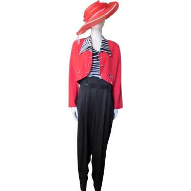 SALE Classy Jacket & Jumpsuit Red & Black White Z… - image 1