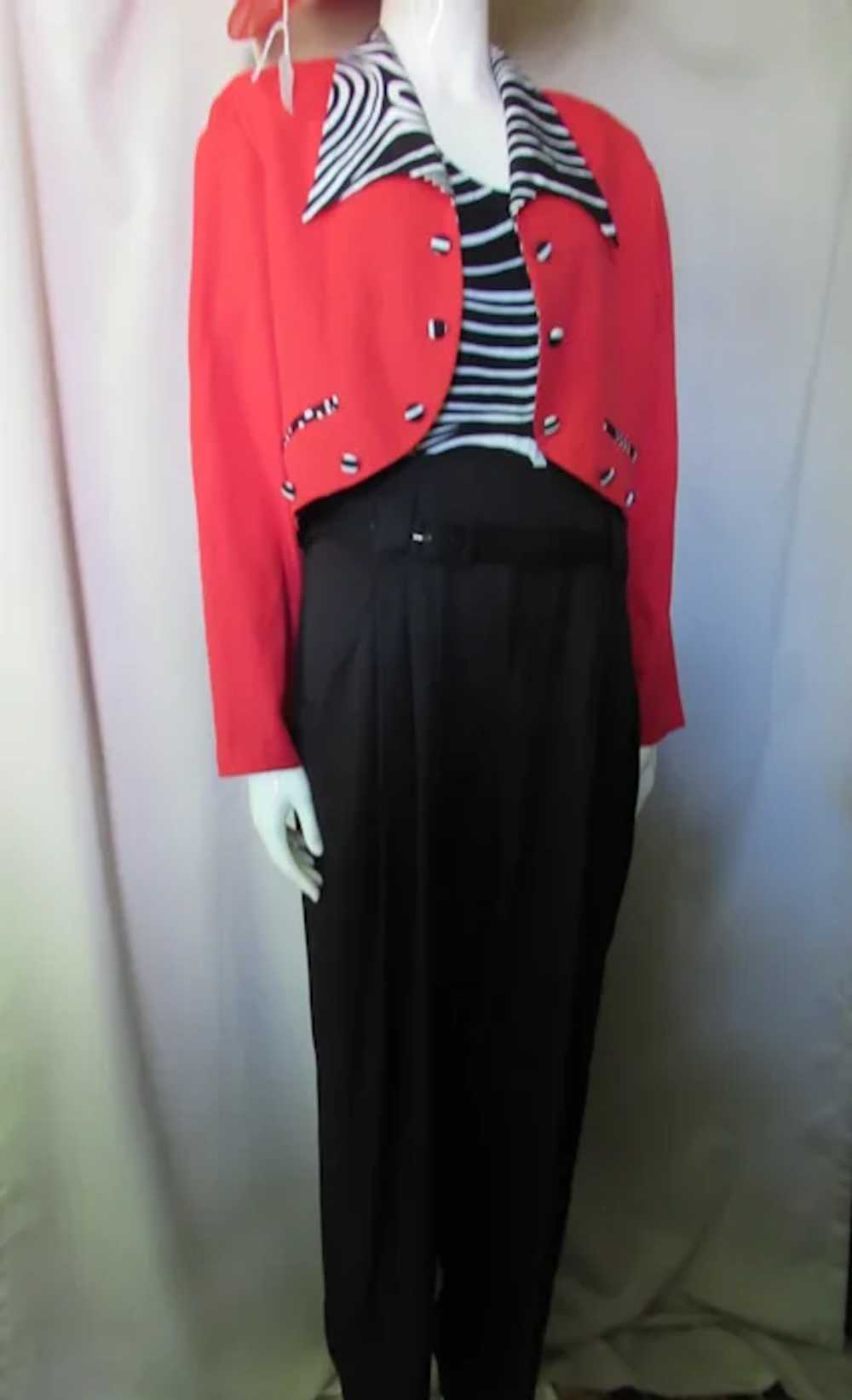 SALE Classy Jacket & Jumpsuit Red & Black White Z… - image 3