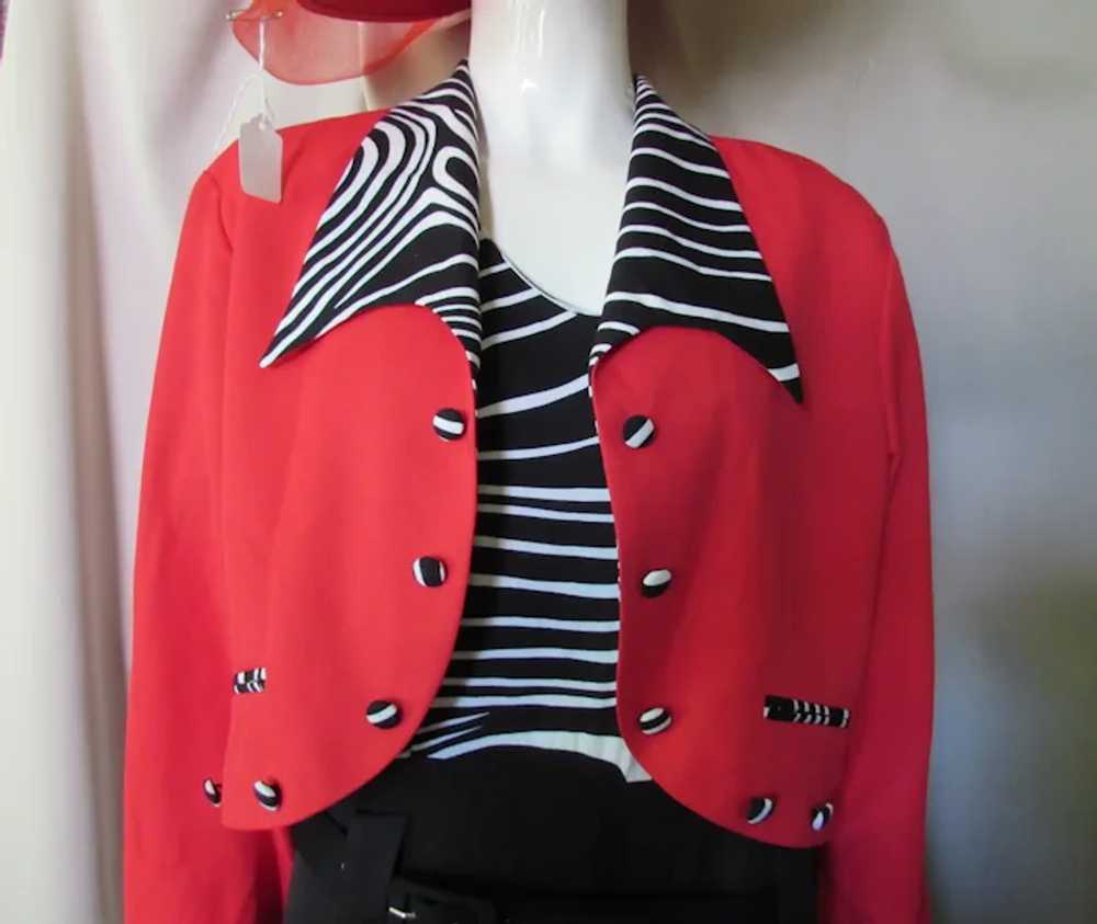 SALE Classy Jacket & Jumpsuit Red & Black White Z… - image 6