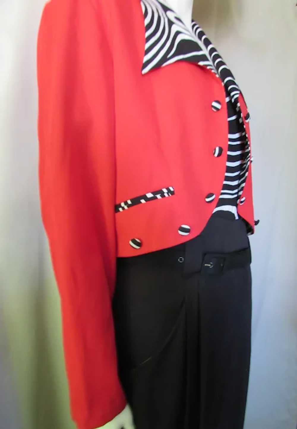 SALE Classy Jacket & Jumpsuit Red & Black White Z… - image 7