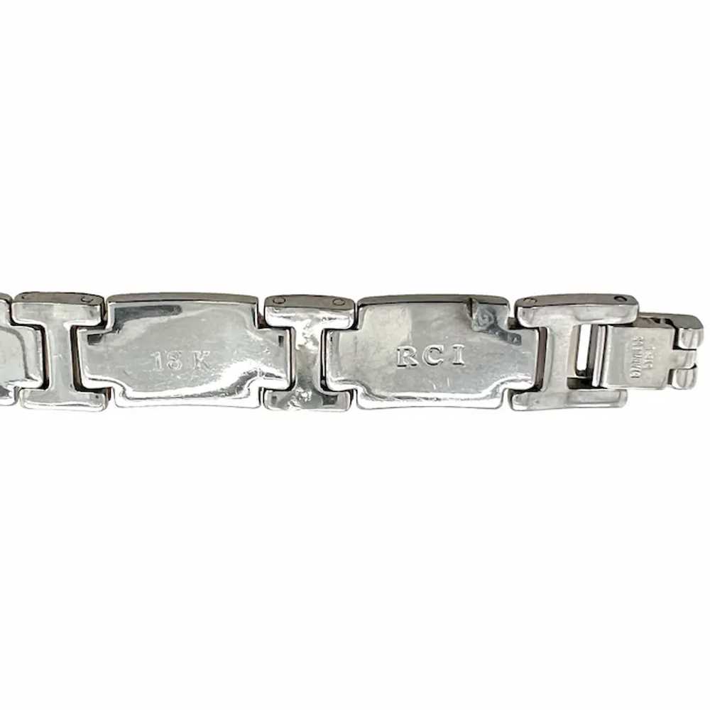 Stainless Steel, 18K Gold & Diamond Link Men's / … - image 4