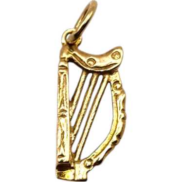 14 Karat Yellow Gold Harp Charm #19982