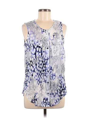 Liz Claiborne Women Blue Sleeveless Blouse M