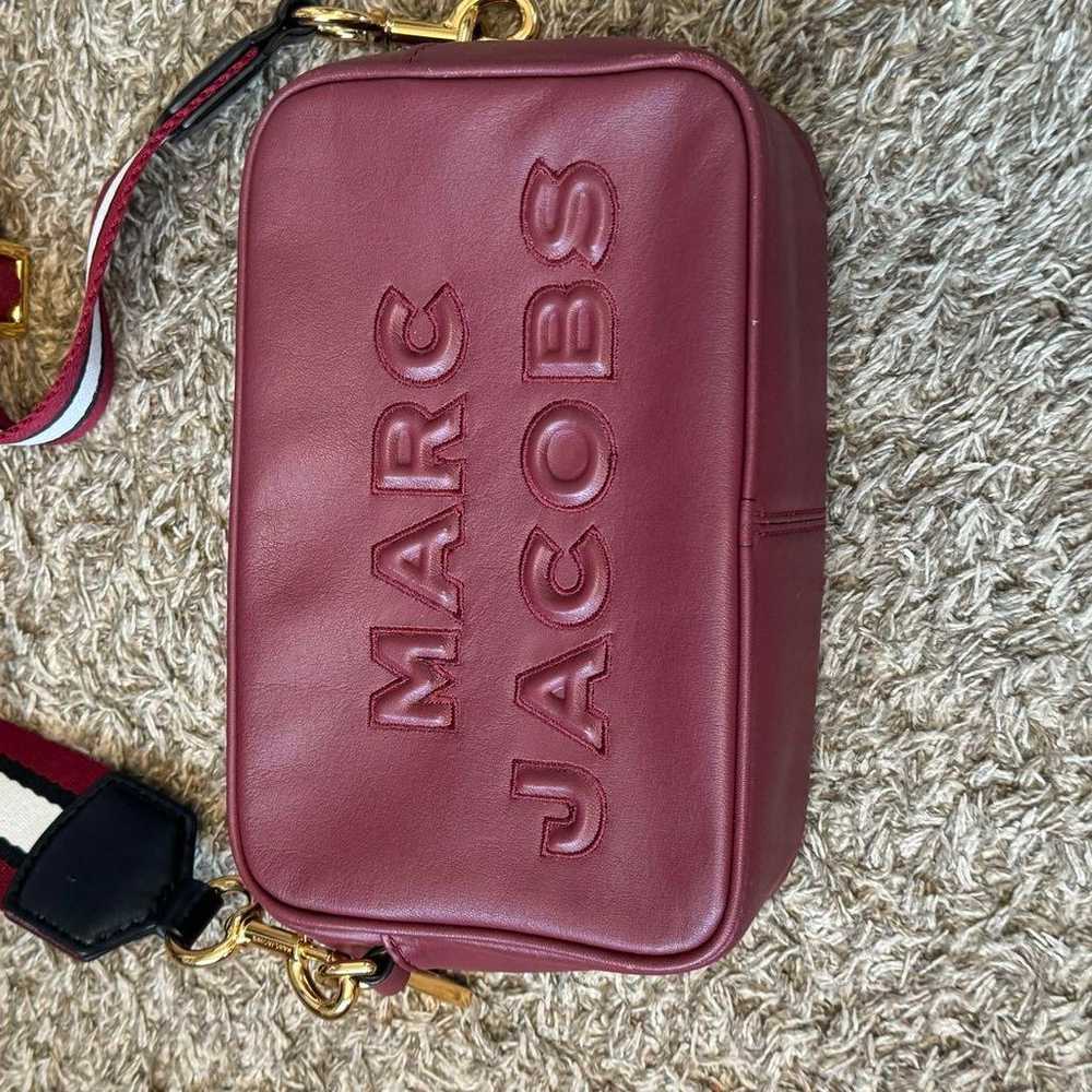 Marc Jacobs logo crossbody shoulder bag in red bu… - image 2