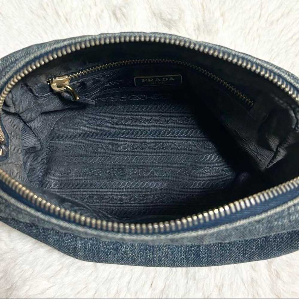 PRADA Denim Pouch Makeup Pouch - image 6