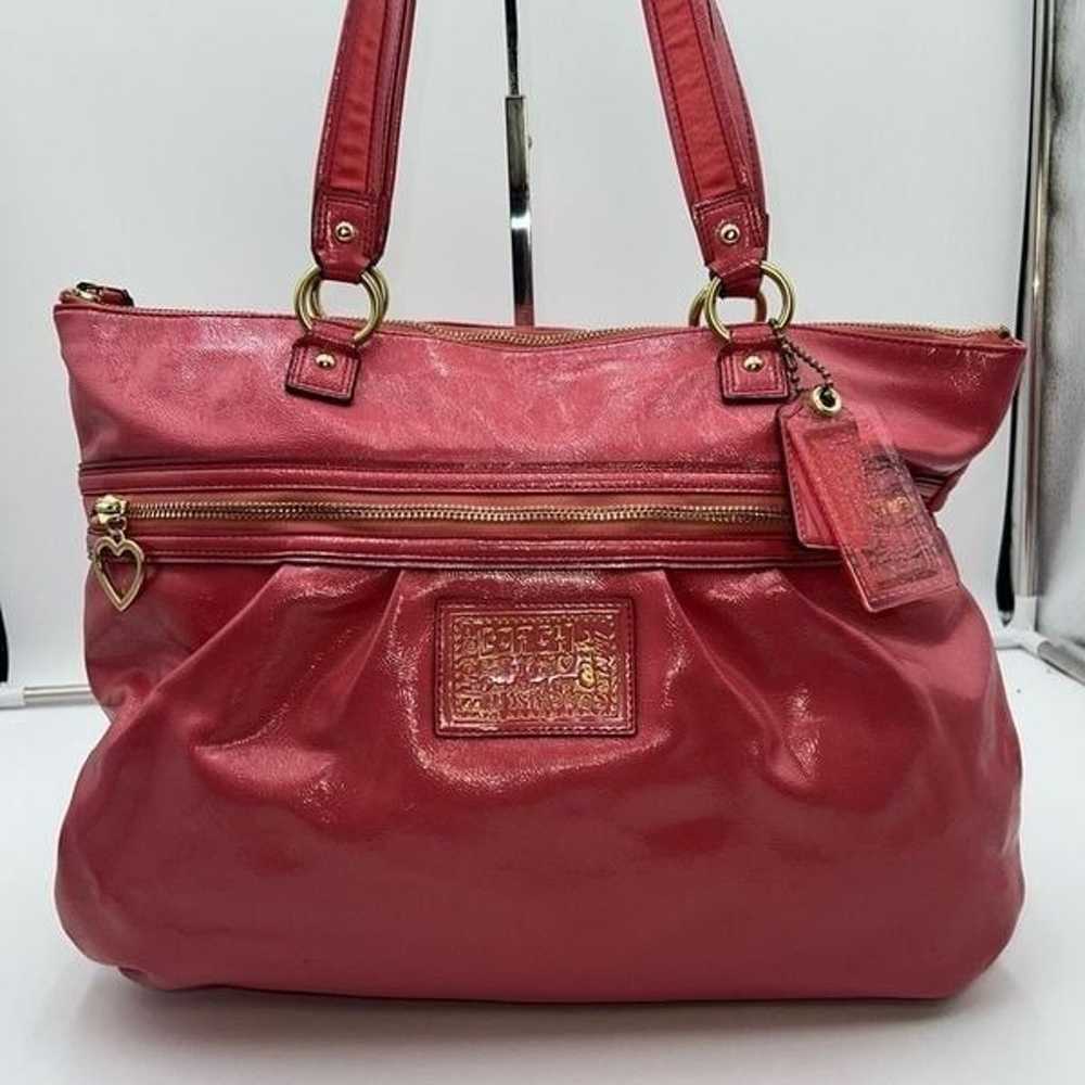 Coach Daisy Liquid Coral Patent Leather Poppy wit… - image 1