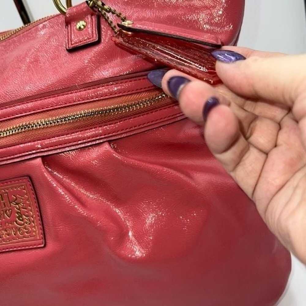 Coach Daisy Liquid Coral Patent Leather Poppy wit… - image 5