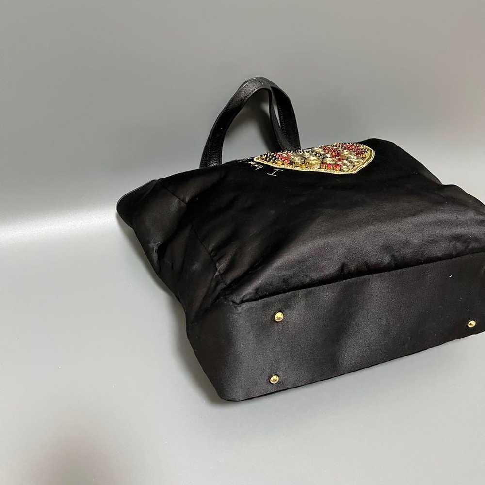 LOEWE Hart Bijou Tote Bag Black Rhinestones - image 9