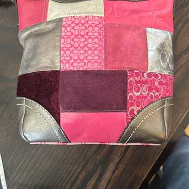 Coach pink patchwork bag - image 1