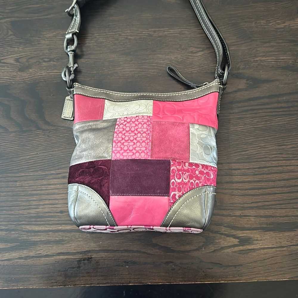 Coach pink patchwork bag - image 2