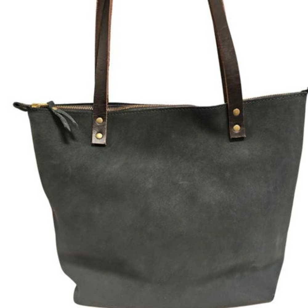 Portland Leather Peppercorn Medium Zip Tote - image 10