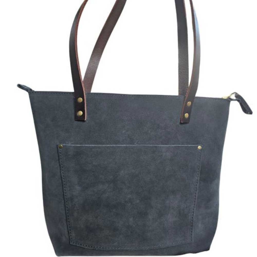 Portland Leather Peppercorn Medium Zip Tote - image 3