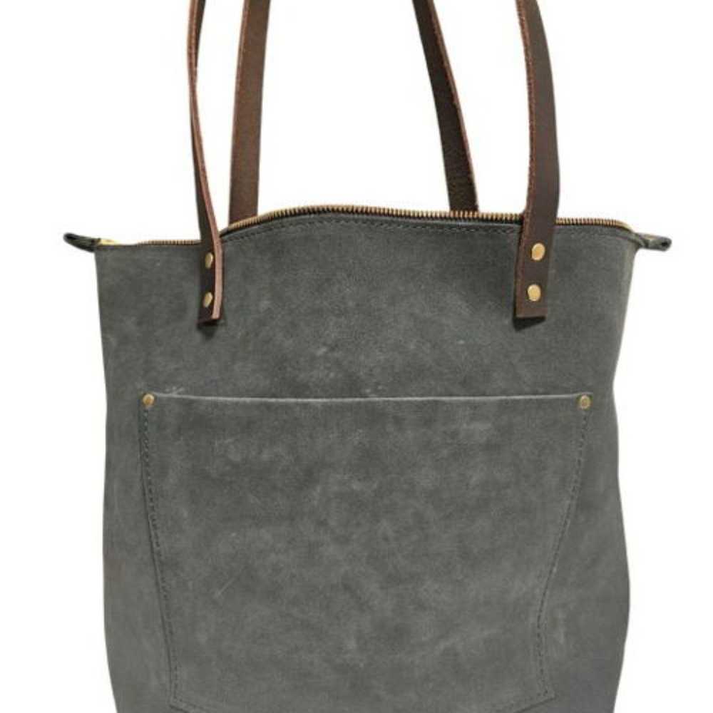 Portland Leather Peppercorn Medium Zip Tote - image 6