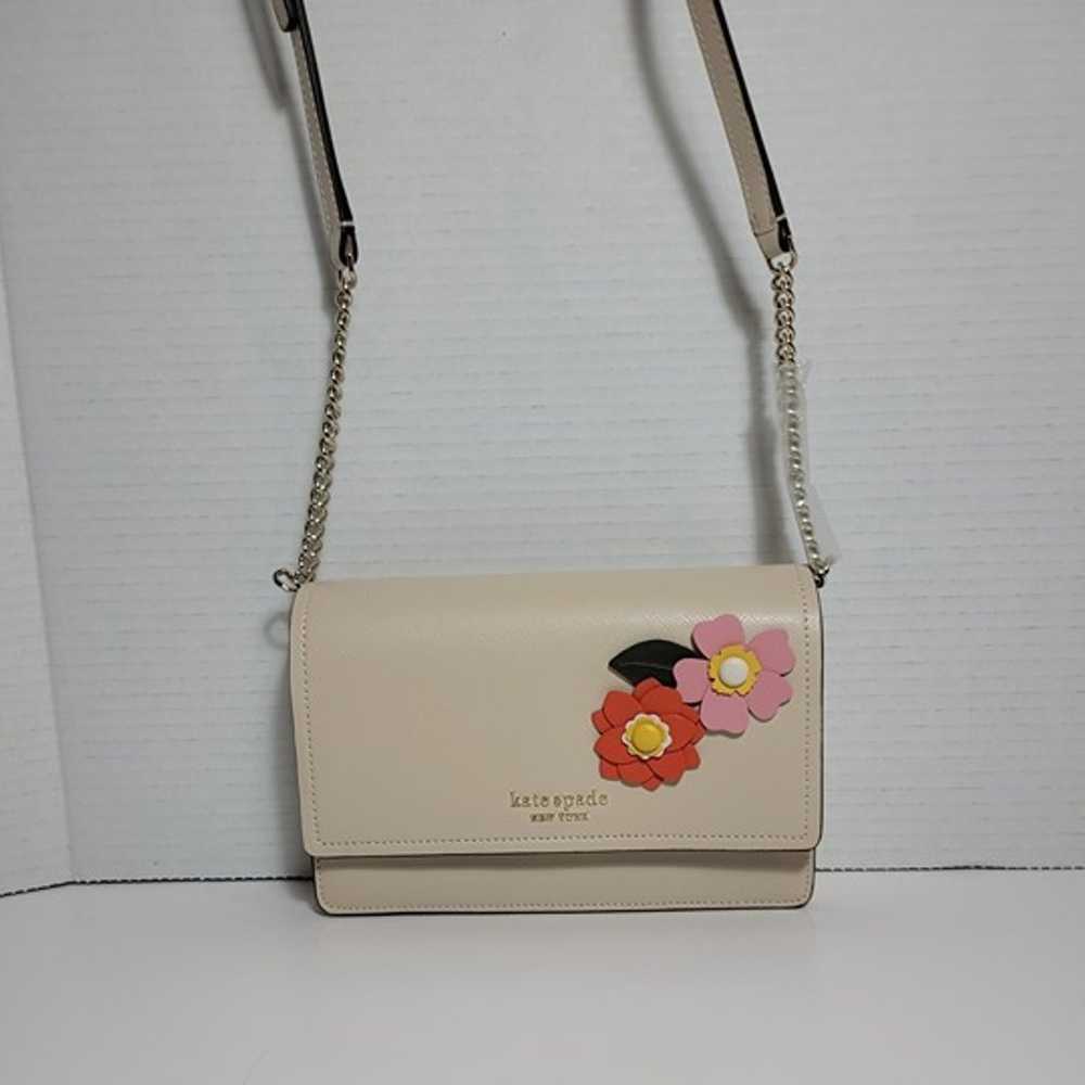 Kate Spade Petal Flap Chain Wallet Shoulder Cross… - image 12