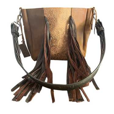 Fringe Hill Tooled Leather Crossbody Purse